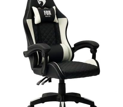 Cadeira Gamer Fox Vulpes, Com Ajuste, Reclinável, Com Almofadas, Até 110kg, Branco