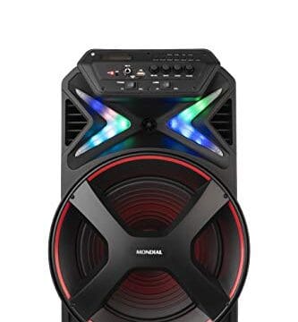Caixa Amplificada Connect Lights, Mondial, Preto/Vermelho, 400W RMS, Bivolt - CM-400