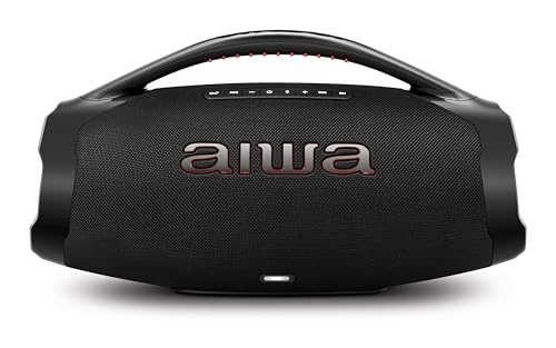 Caixa de Som Boombox Plus AIWA BBS-01-B 200W Bluetooth 30H IP66 USB Preto