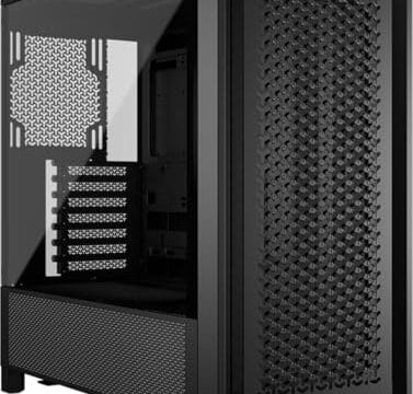 CORSAIR Capa para PC ATX de torre média modular 4000D - alto fluxo de ar, sistema de montagem de ventilador InfiniRail™, suporte de radiador duplo de 360 mm, ASUS BTF, MSI Project Zero, Gigabyte