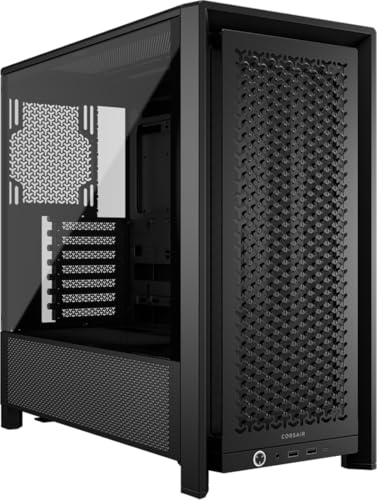 CORSAIR Capa para PC ATX de torre média modular 4000D - alto fluxo de ar, sistema de montagem de ventilador InfiniRail™, suporte de radiador duplo de 360 mm, ASUS BTF, MSI Project Zero, Gigabyte