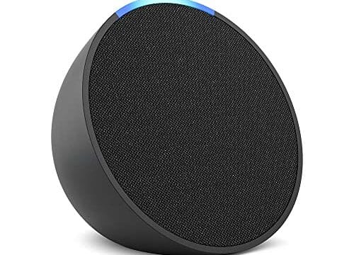 Echo Pop | Smart speaker compacto com som envolvente e Alexa | Cor Preta
