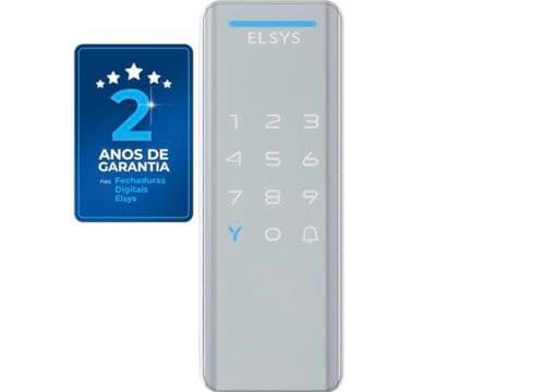 Fechadura Digital de Sobrepor, Abertura por senha ou tag, Pop, Prata, DS1100V, Elsys