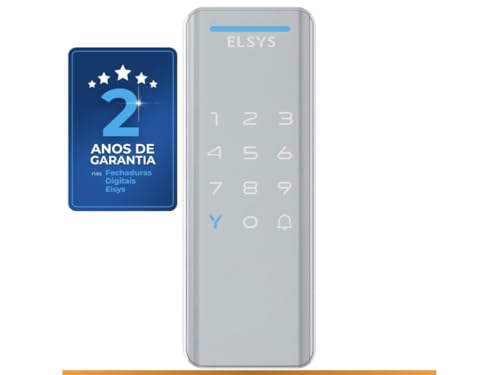 Fechadura Digital de Sobrepor, Abertura por senha ou tag, Pop, Prata, DS1100V, Elsys