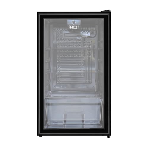 Frigobar Expositor Vertical HQ Vidro Duplo 95 Litros Preto HQ-95FBPV