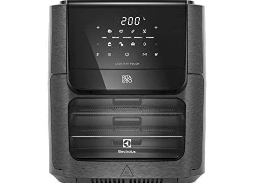 Fritadeira Elétrica sem oleo Forno Oven Airfryer 12L digital receita programada 2 bandejas espeto giratório 1700W Electrolux EAF90 Grafite 127v por Rita Lobo