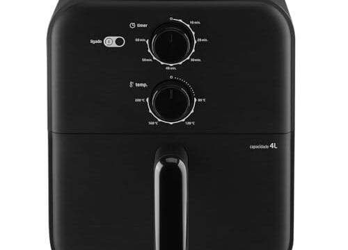 Fritadeira Sem Óleo Capacidade de 4L, Midea, 1400 W, Aquece Em 10-60 min 80℃ a 200 ℃, Air Fryer Com Fluxo de Ar de 360°, Fritadeira Eletrica, Design Compacto, Preto, 110V, MAF400P0APK