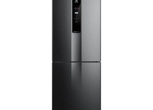 Geladeira Electrolux Frost Free 490L Efficient com AutoSense Inverse Black Inox Look (IB7B) 220V