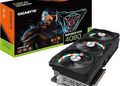 Gigabyte Placa gráfica GeForce RTX 4080 Gaming OC 16G, 3 ventiladores WINDFORCE, placa de vídeo GDDR6X de 256 bits, GV-N4080GAMING OC-16GD