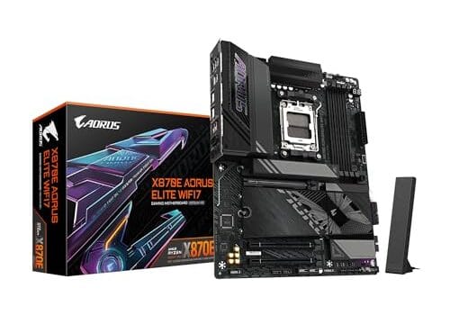GIGABYTE X870E AORUS Elite WIFI7 AM5 LGA 1718, ATX, DDR5, 4X M.2, PCIe 5.0, USB4, Wi-Fi 7, LAN 2.5GbE, EZ-Latch, Q-Flash
