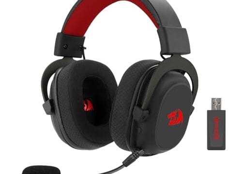 Headtset Gamer Redragon Zeus Pro, Surround 7.1, Cabo USB-C Removível, Wireless, c/Microfone, Preto - H510-PRO