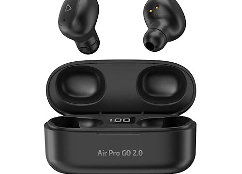 I2GO, Fone de Ouvido Sem Fio, Bluetooth 5.2, TWS, Air Pro GO 2.0, Controle Touch, Estojo de Carregamento, 20 Horas totais de Bateria, Preto, i2GO PRO