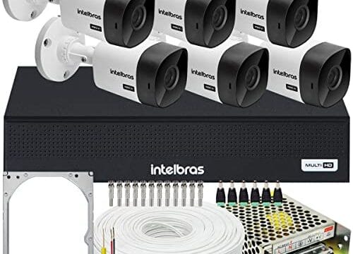 INTELBRAS Kit 6 Câmeras Vhc 1120 Hd 20mts Dvr De 8 Canais