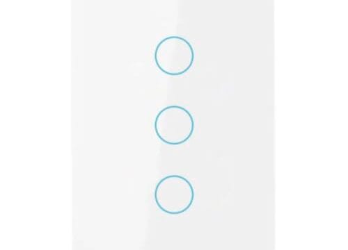 Interruptor Inteligente ZigBee 3 Botões Touch NovaDigital Branco Compatível Alexa Tuya Smart Life
