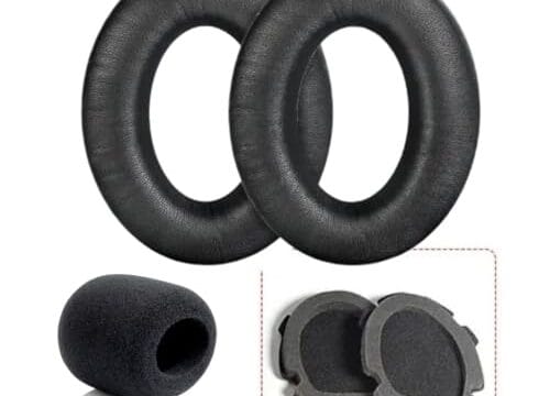kit Par de almofadas + Espuma do Microfone - Substituição de almofadas compatíveis com Bose Aviation A10 A20 Headset (Espuma de isolamento de ruído de alta densidade)