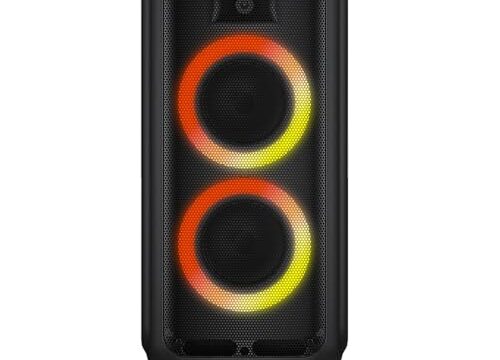 Party Speaker Philips bluetooth com luzes de led, fm, usb, cartão de memória, auxiliar, função TWS que conecta outra TAX4209, entradas para microfone e guitarra TAX4209/78