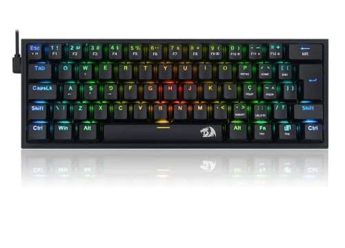 Redragon TECLADO MECANICO GAMER FIZZ RGB PRETO SWITCH AZUL