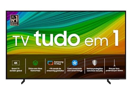 Samsung Smart TV 50" QLED 4K 50Q60D - Tecnologia de Pontos Quânticos, Design AirSlim