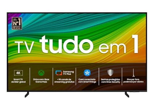 Samsung Smart TV 55" QLED 4K 55Q60D - Tecnologia de Pontos Quânticos, Design AirSlim