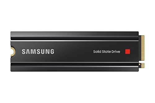 SAMSUNG SSD 980 PRO com dissipador de calor 1TB PCIe Gen 4 NVMe M.2 Unidade interna de estado sólido, controle de calor, velocidade máxima, compatível com PS5, MZ-V8P1T0CW