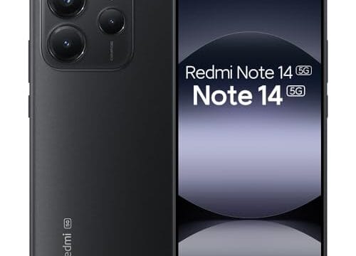 Smartphone Xiaomi Redmi Note 14 5G NFC Midnight Black (Preto) 8GB RAM 256GB ROM