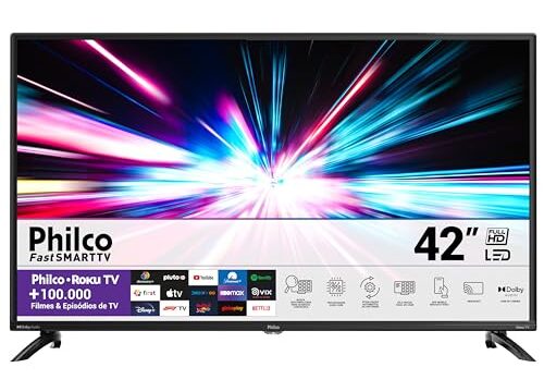 Smart TV 42” Philco PTV42G6FR2CPF Roku TV LED Dolby Áudio