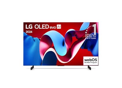 Smart TV 4K 42" LG OLED evo Gaming TV OLED42C4 Processador α9 Ger7 AI Painel 144Hz Design Ultra Slim Dolby Vision Dolby Atmos G-Sync FreeSync