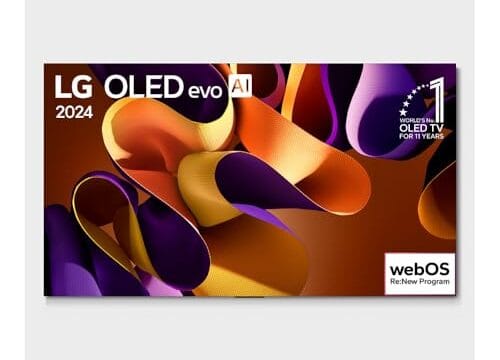 Smart TV 4K 55" LG OLED evo OLED55G4 Processador α11 AI Painel 144Hz Intensificador de Brilho Máximo Design Onewall Dolby Vision Dolby Atmos