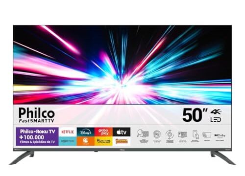 Smart TV 50” Philco PTV50VA4REGB Roku TV LED Dolby Audio