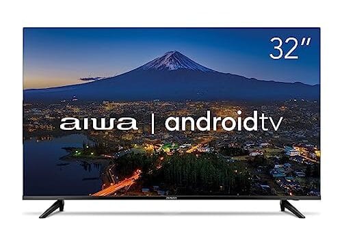 Smart TV Aiwa 32”, Android, HD, Borda Ultrafina, HDR10, Dolby Áudio - AWS-TV-32-BL-02-A