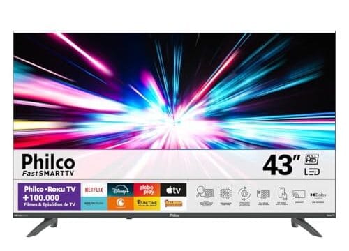 Smart TV Philco 43” Roku Led Dolby Áudio Space Gray PTV43VA4REGB – Bivolt