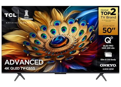 TCL QLED TV 50” C655 4K UHD GOOGLE TV DOLBY VISION ATMOS
