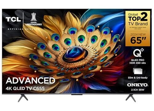 TCL QLED TV 65” C655 4K UHD GOOGLE TV DOLBY VISION ATMOS