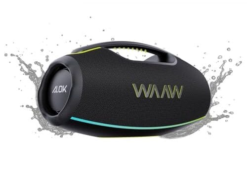 WAAW by ALOK Caixa de Som HYPERBOOM 1000 Bluetooth, À Prova D'Água, Até 12h de Autonomia, Tecnologia TWS, 180W RMS