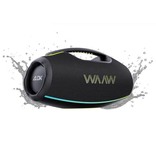 WAAW by ALOK Caixa de Som HYPERBOOM 1000 Bluetooth, À Prova D'Água, Até 12h de Autonomia, Tecnologia TWS, 180W RMS