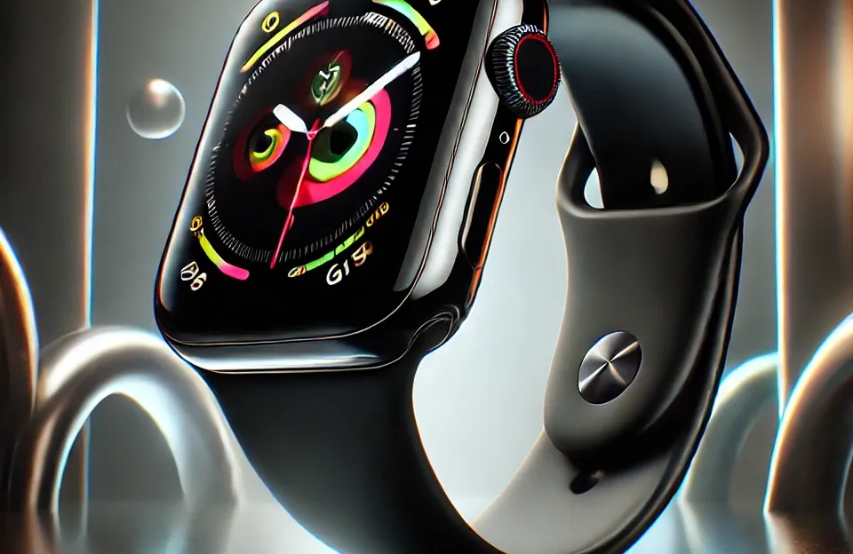 Apple Watch Series 10 GPS • Caixa preta brilhante de alumínio – 46 mm • Pulseira esportiva preta – M/G