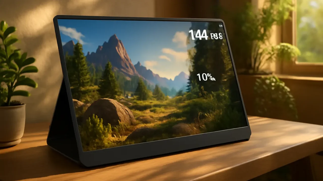 ARZOPA Monitor portátil para jogos de 16,1'' 144Hz