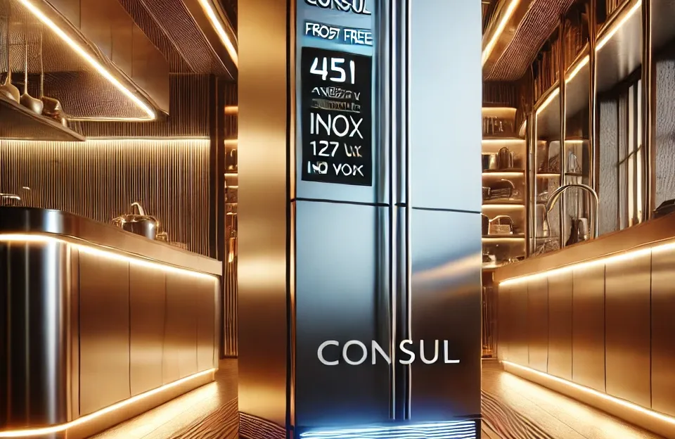 Refrigerador Consul Frost Free Duplex 451 Litros CRM56FK Inox – 127 Volts: Praticidade e Eficiência no Seu Dia a Dia