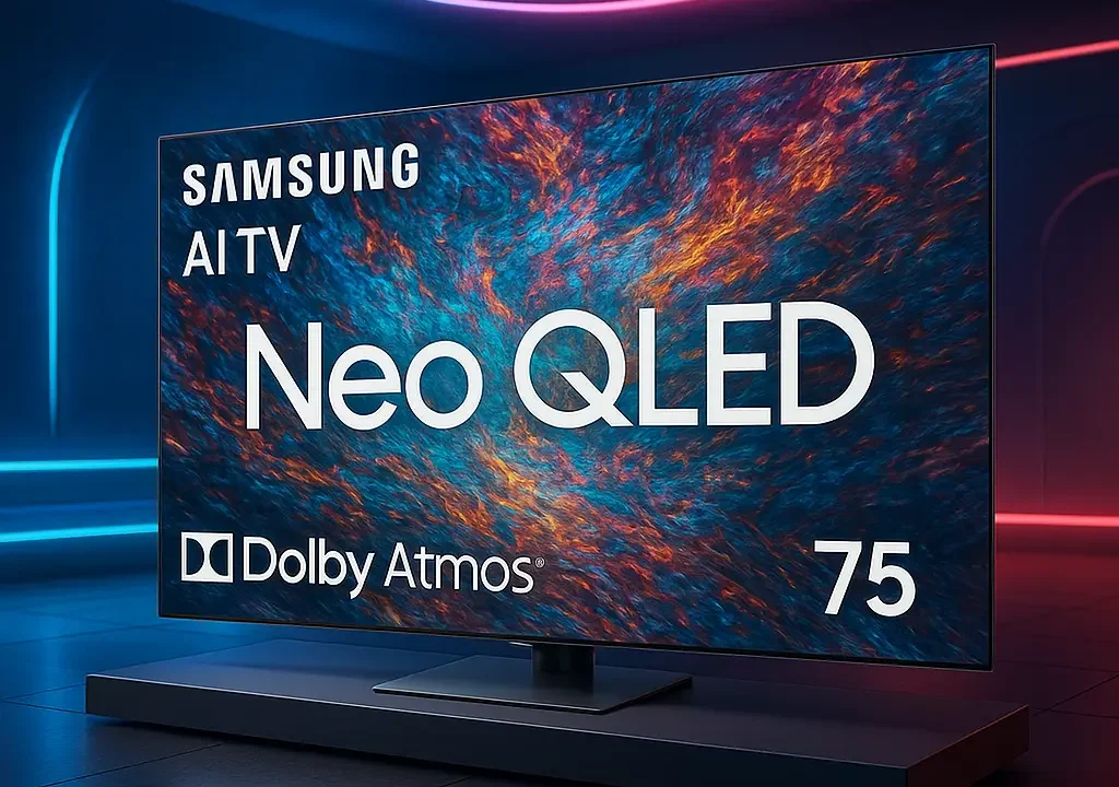 Samsung AI TV 75" Neo QLED com Dolby Atmos e AI