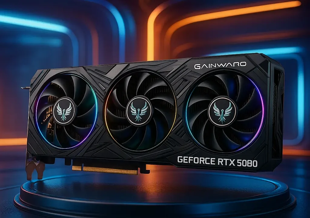 GAINWARD GeForce RTX5080 Phoenix com 16GB e 256bit