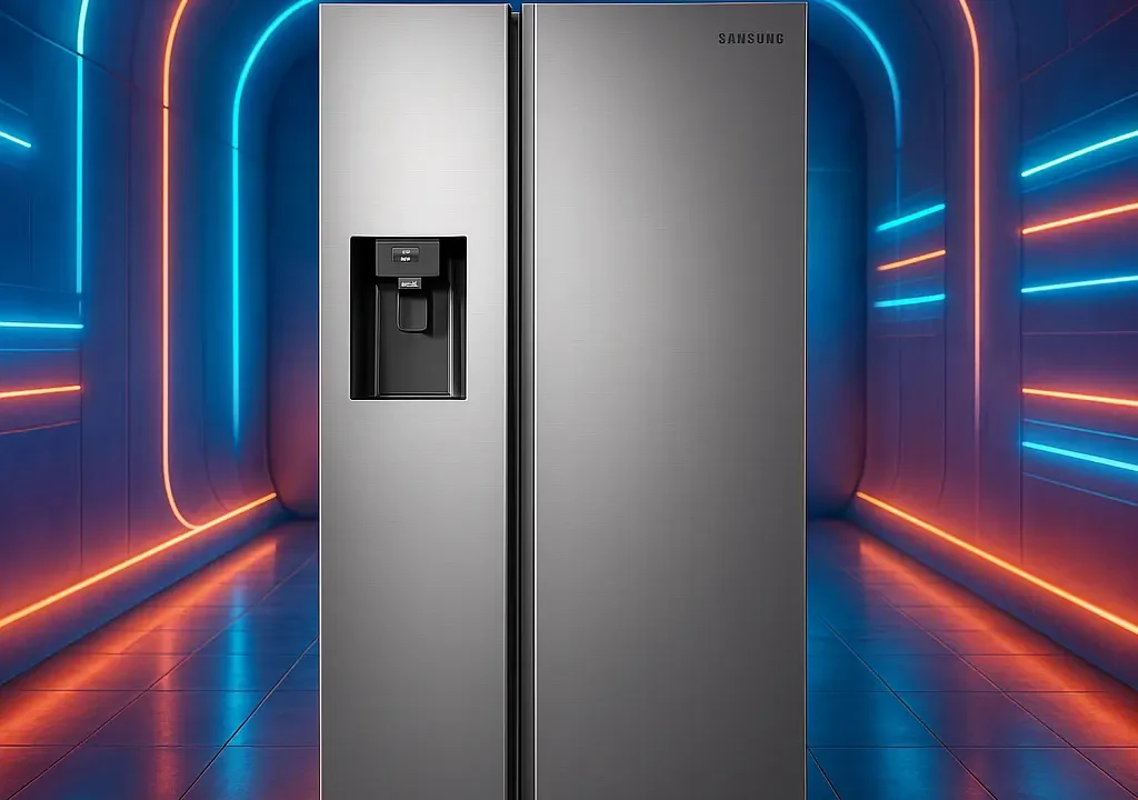 Geladeira Samsung RS65R: Alta Capacidade e Dispenser de Gelo