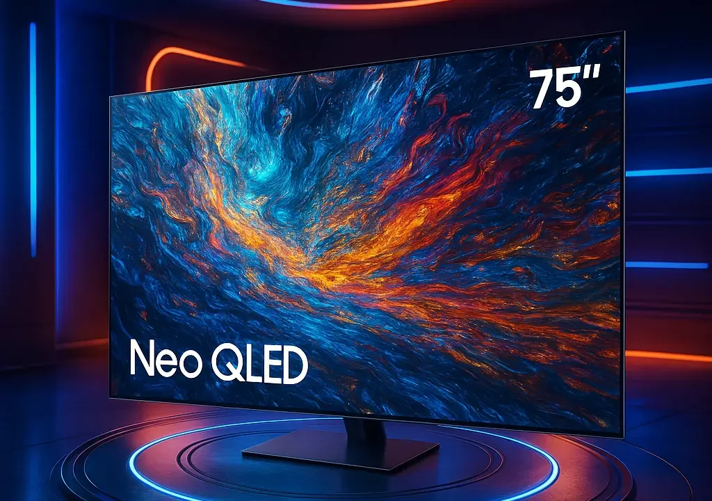 Samsung AI Big TV 75" Neo QLED 4K: Imersão e Inteligência Artificial na Sua Sala