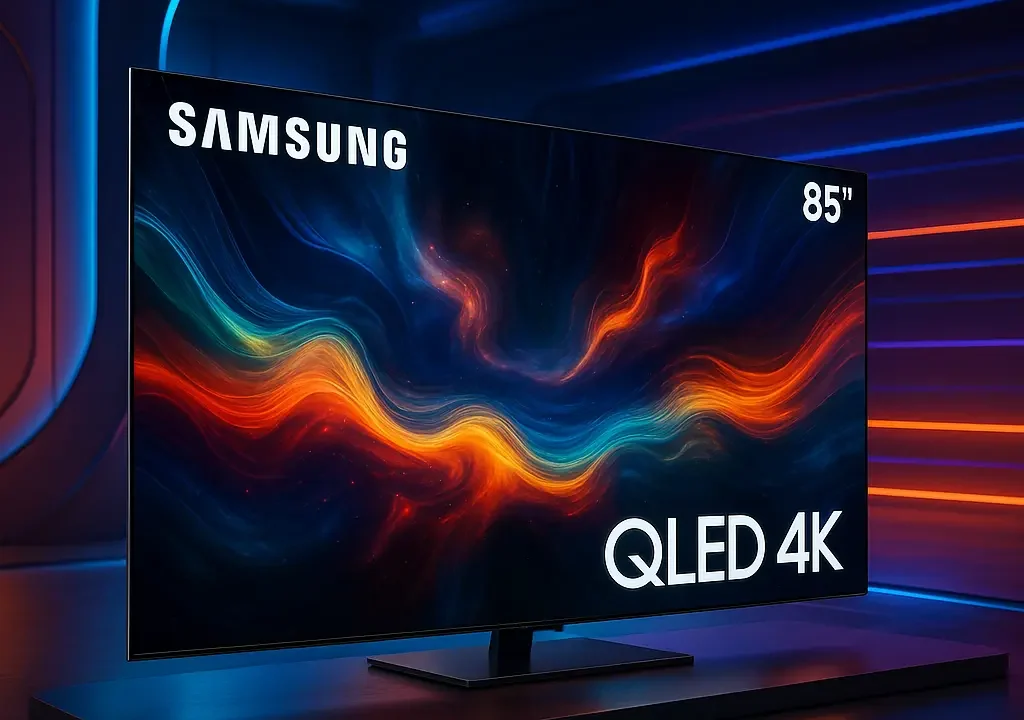 Samsung Smart TV 85" QLED 4K 85Q70D: Imersão, AI e 120Hz em Grande Estilo