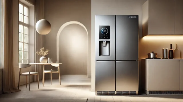 Geladeira Side by Side SmartThings com Dispenser de Água Samsung RS57 Inox 560L