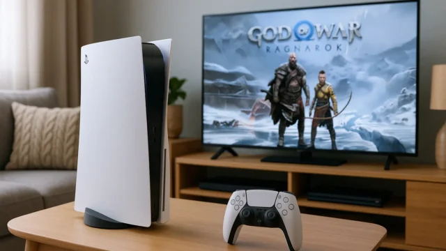 PlayStation 5 com God of War Ragnarök: desempenho e imersão de outro nível