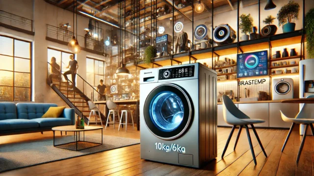 Lava e Seca Brastemp 10kg/6kg Titanium com Smart Sensor e Triplo Vapor