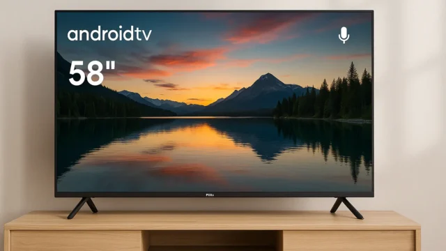 Smart TV 58” Philco: Android TV 4K com Comando de Voz