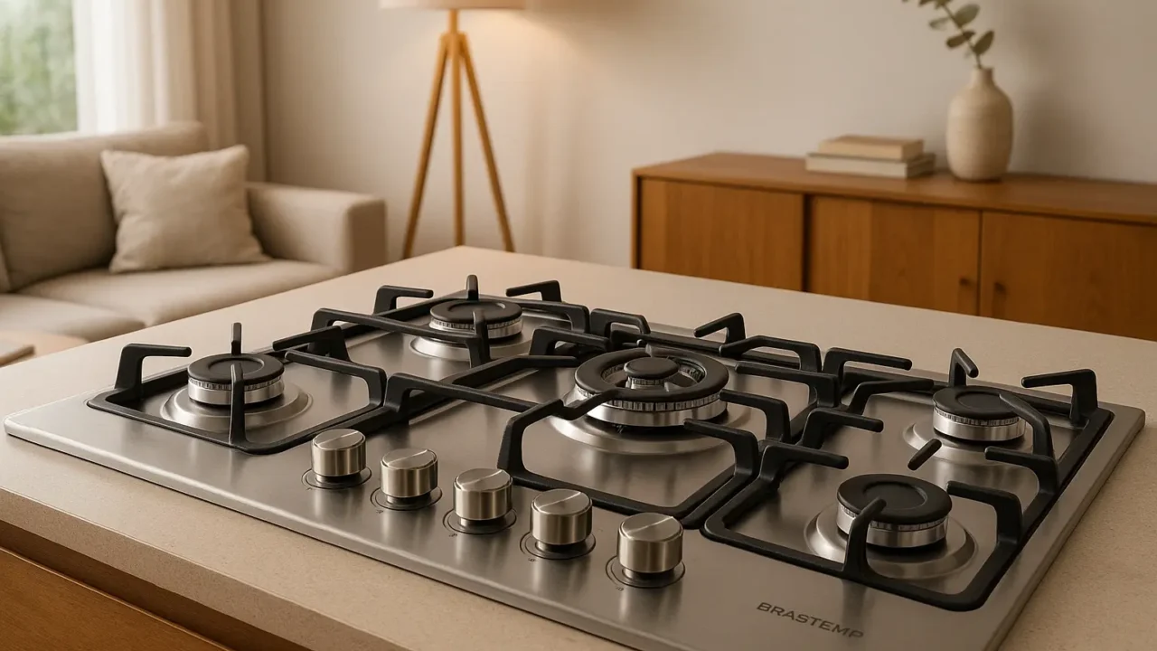 Cooktop 5 bocas Brastemp Gourmand Inox: potência e elegância na cozinha