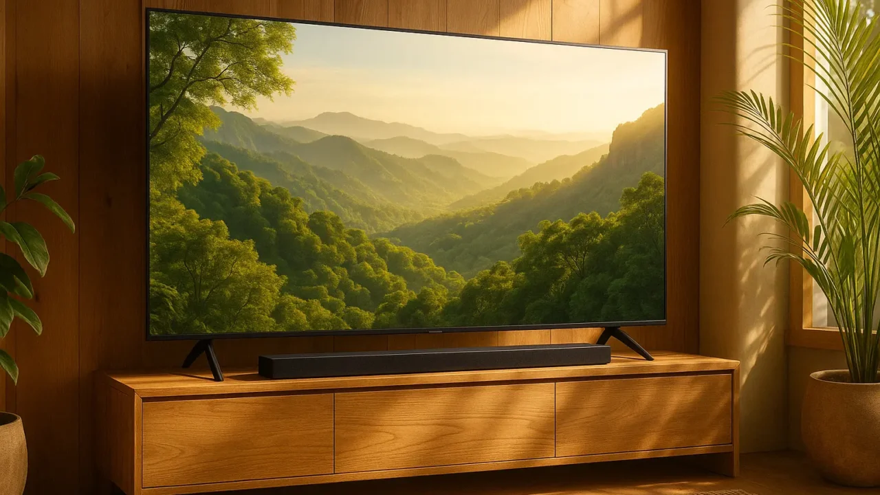 Samsung Smart Big TV 85" QLED 4K 85Q70D com Soundbar