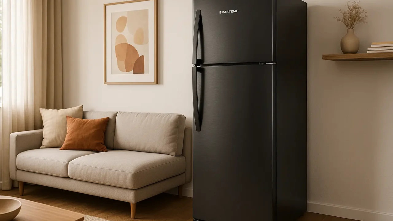 Refrigerador Brastemp 447L Inverse Frost Free Black Inox